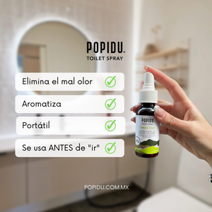 Aromatizante para baño POPIDU® . Elimina el mal olor en el baño y aromatiza para que tus baños siempre huelan delicioso. Portátil